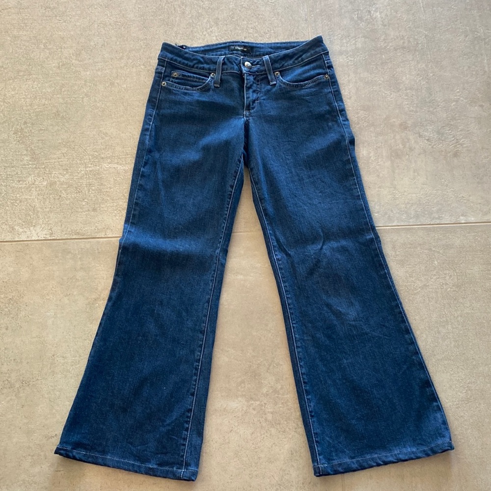 Bebe low rise flare crop jeans